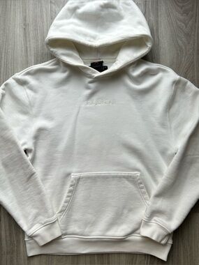 Jordan Heavyweight Wordmark Hoodie in Classic White (Small)